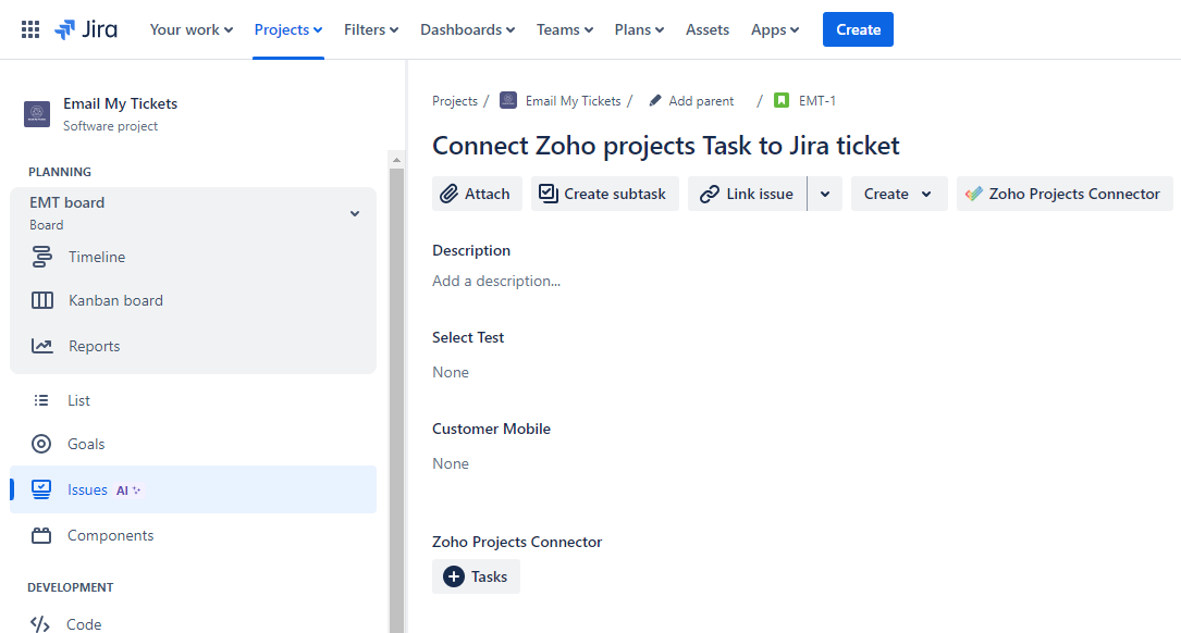 Select Zoho Module